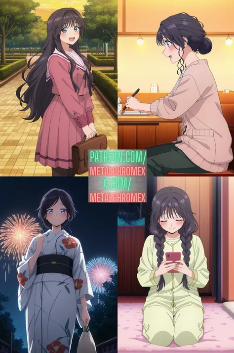 Kaoruko Waguri (The Fragrant Flower Blooms with Dignity) - All Season 1 outfits! - Commission!
