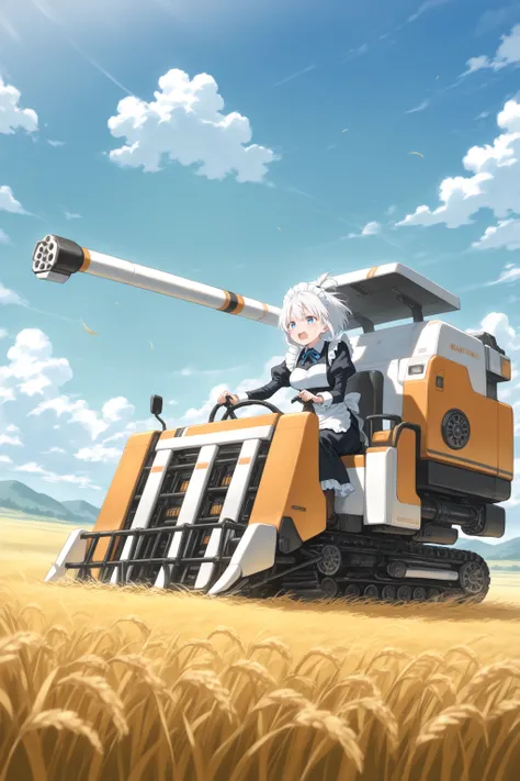 [Illust&XL&Pony] combine harvester / 稲刈り / コンバイン