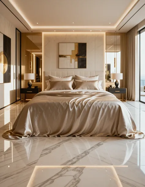 billionaire bedroom illu