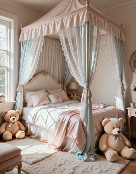 cozy feminine bedroom illu