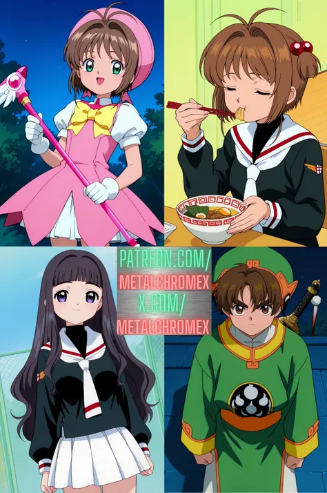 Sakura Kinomoto, Tomoyo Daidouji, and Syaoran Li (Cardcaptor Sakura, classic style)_rel_260420