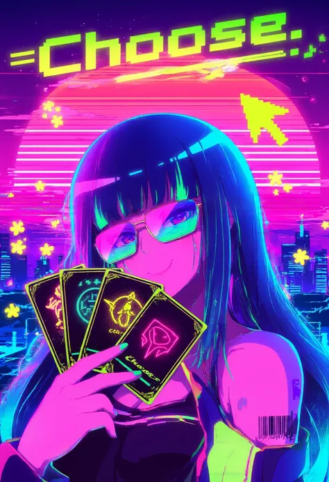 Vaporwave anime style Chroma/illustriousXL