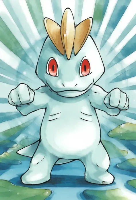 Machop: Tiny Macho | ワンリキー (Pokedex #0066) [Illustrious]