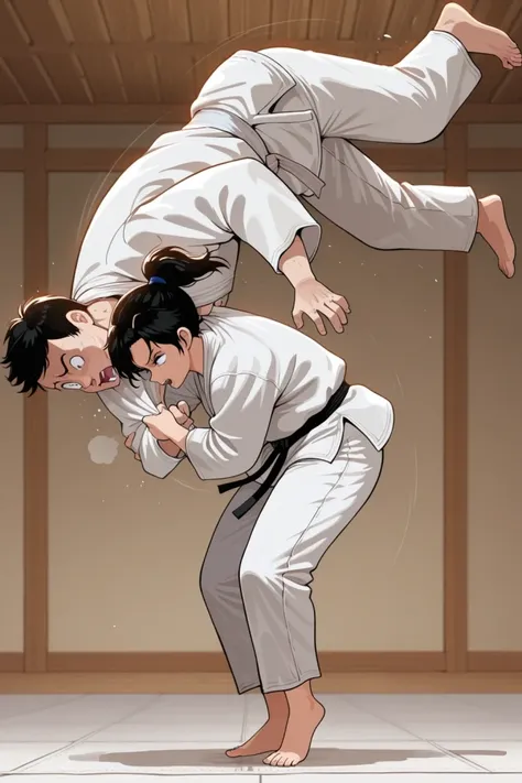 Judo Throw " Kuzushi-Tsukuri-Kake" - 2 poses | Illustrious | (Commission)_rel_260420