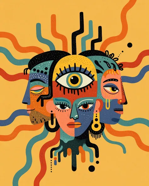 Psychedelic Flat Art