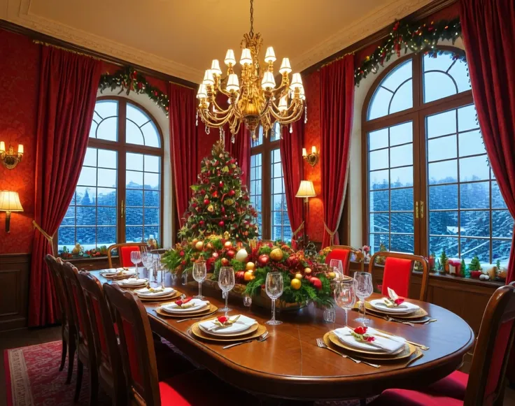 Christmas Dining Room (Architecture) (SDXL) (AD) - SeaArt AIモデル