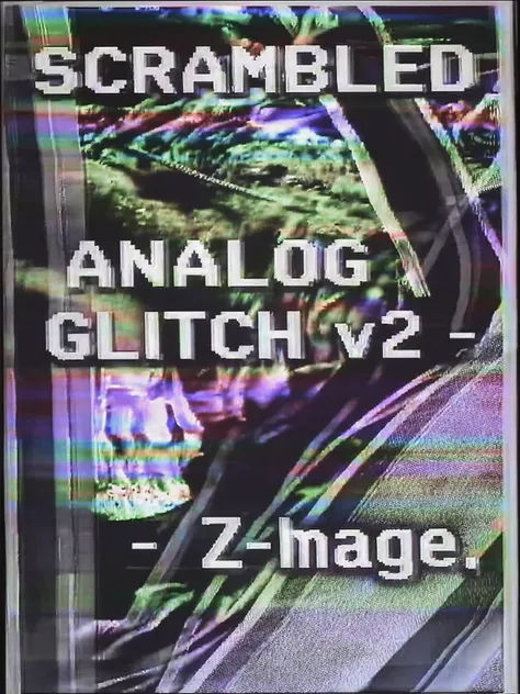 Scrambled Analog TV Glitch Style ZIT & Flux