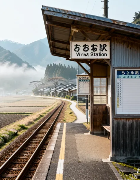 Inaka countryside train station - SeaArt AI Model