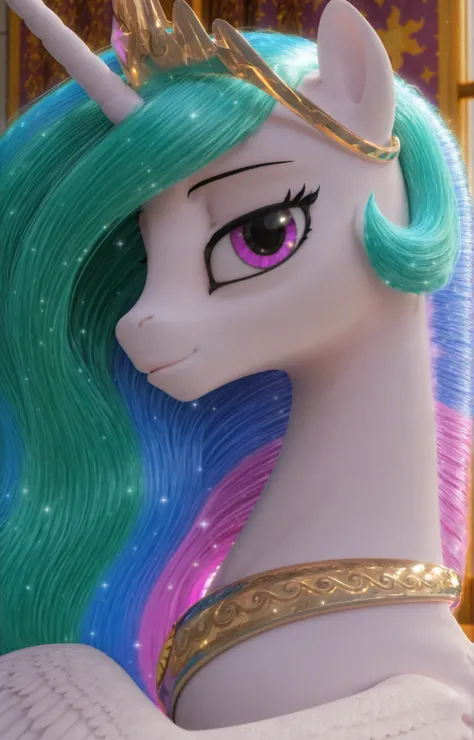 My LIttle Pony, Princess Celestia  (Clopician style) Illustrious