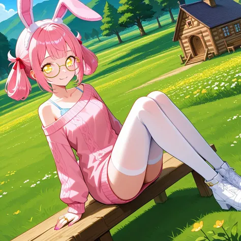 Lunaris with 3 outfits (sweater/babydoll/pinkdress)