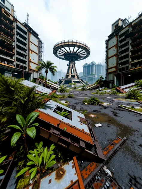 Post apocalyptic urban landscape
