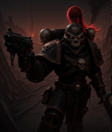Aspiring Champion - Chaos Space Marine - Grimdark 40,000 (Illu)