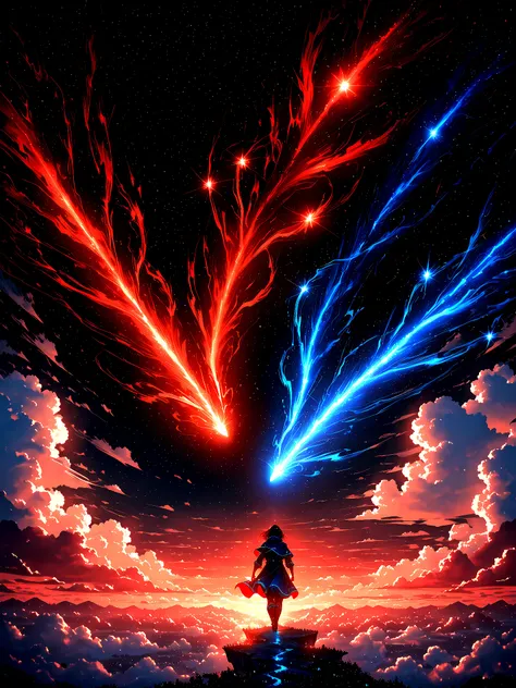 🔴🔵Anime Twin Shooting Stars 🔴🔵 Lora
