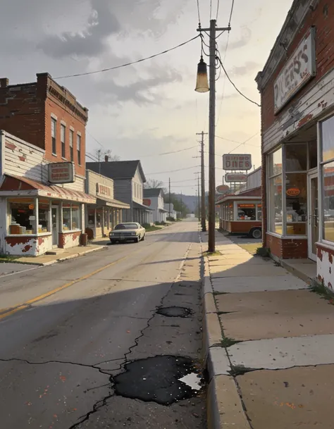 Small-town Americana main street