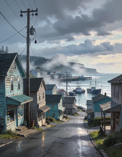 Pacific Northwest Coastal Town pony