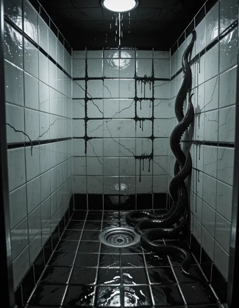 single shower stall horror version illu
