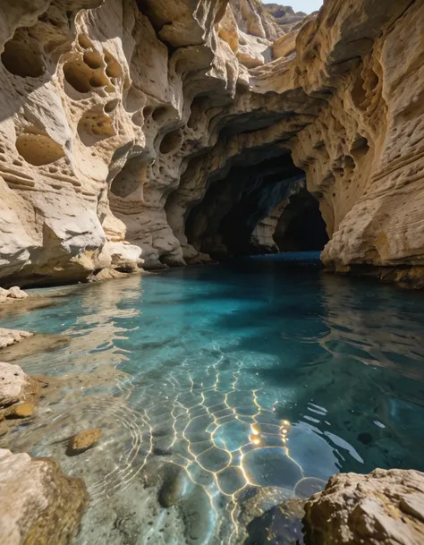coastal sea cave illu