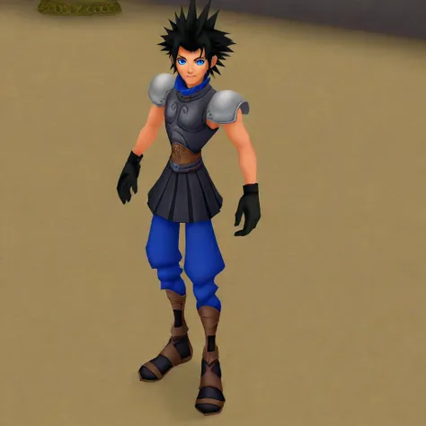 Zack from Kingdom Hearts birth by sleep (illustrious)