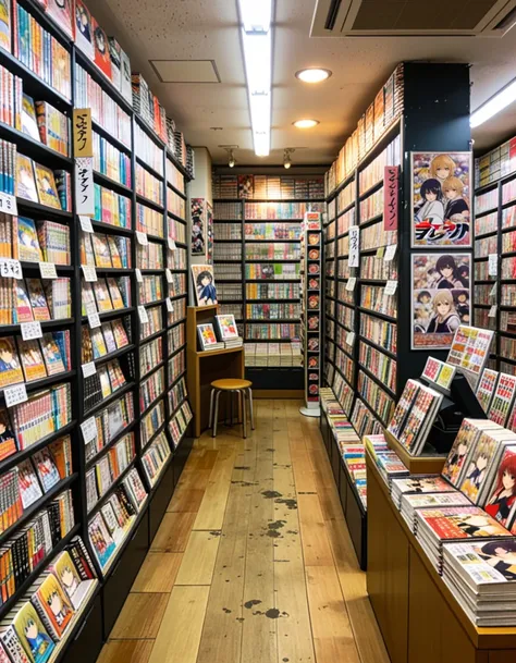 Japanese manga bookstore