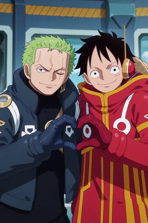 Monkey D. Luffy & Roronoa Zoro / Egghead Outfit - One Piece - (Illustrious / Anima) [Commission]