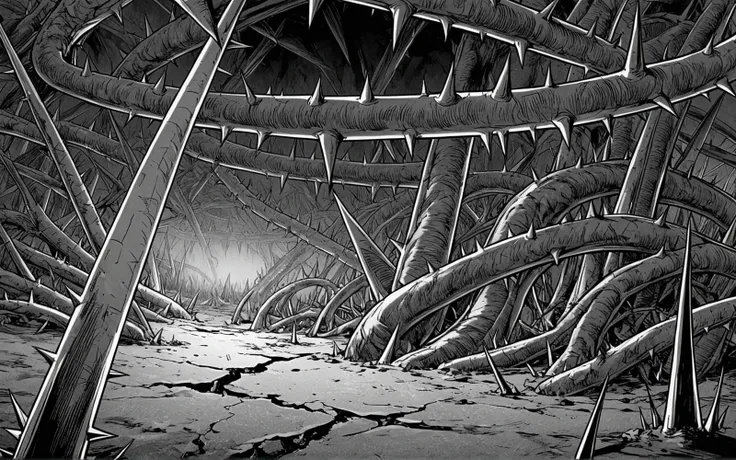 DBM / DBZ Snapperzaff Crossover - Spike Forest (black-white / grayscale) - AAM XL (Anime Mix)