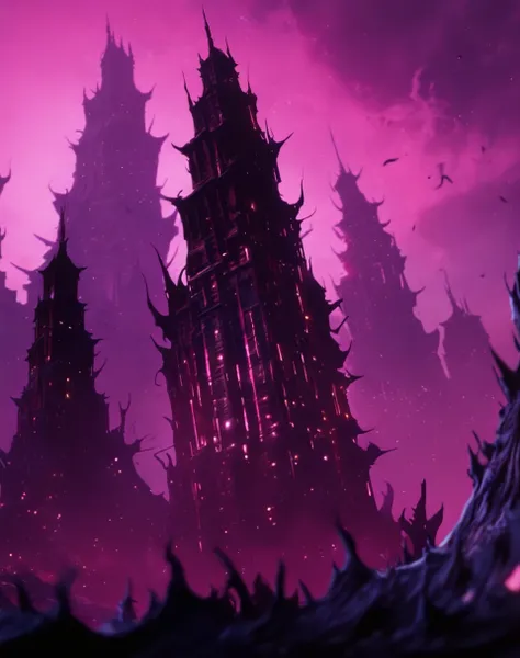 Slaanesh Architecture (Buildings) (SDXL) (AD)
