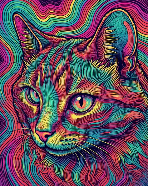 Neon Lines Style Flux
