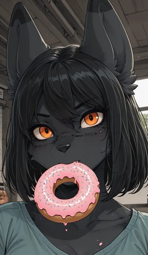 Eating Doughnut