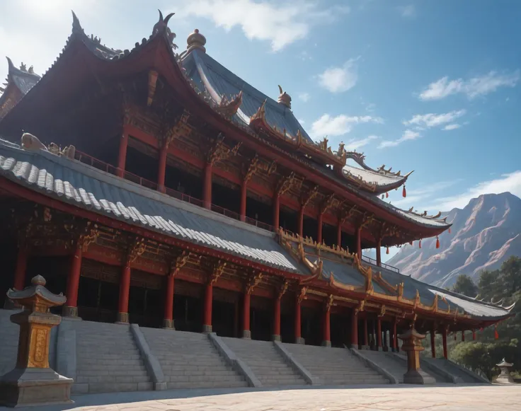 Chinese Temple Background (Landscape) (Illustrious) (AD)