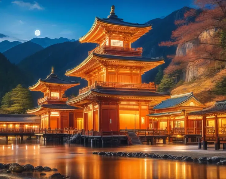 Japanese Temple Background (Landscape) (SDXL) (AD)