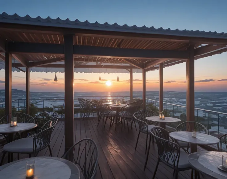 Rooftop Restaurant (Landscape) (Illustrious) (AD)
