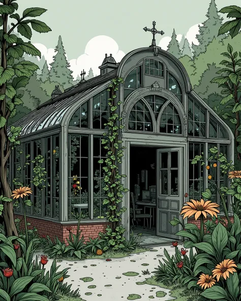 Whimsical Ink Illustration Flux