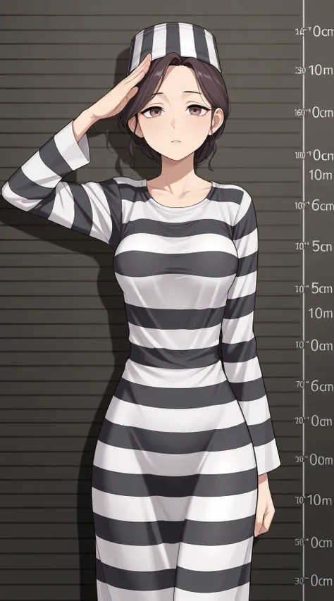 Classic Striped Prison Clothes with Pillbox Hat
