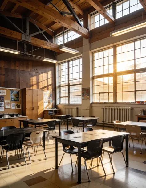 Art classroom interior pony