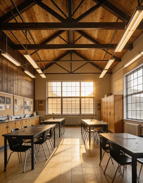 Art classroom interior illu