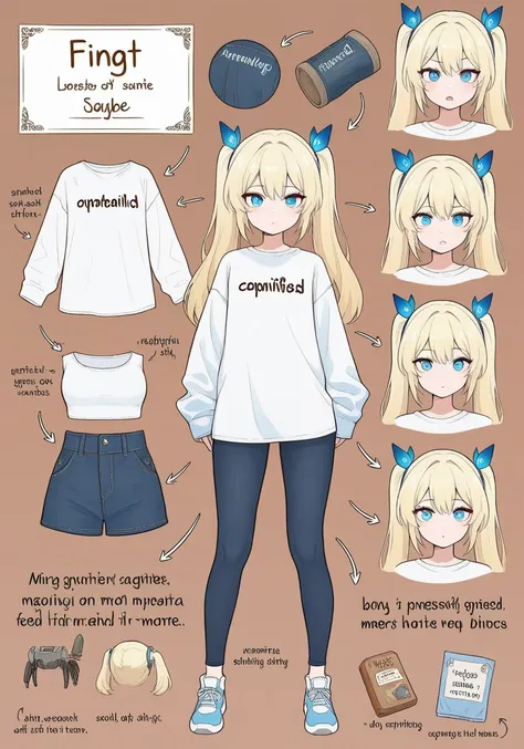 Clothing reference sheet
