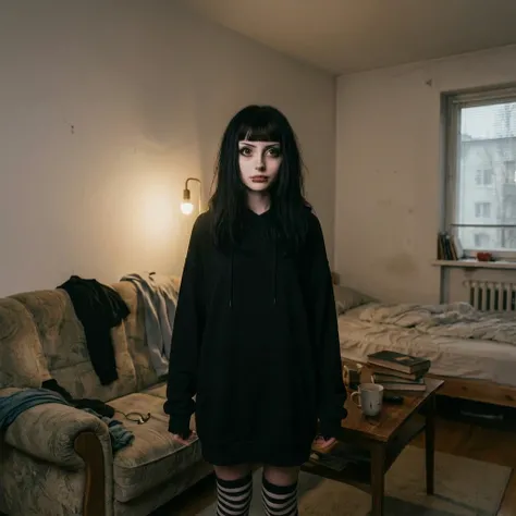 ScareKiss V5 - Fictional Gothic Girl LoRA (AI-generated character)
