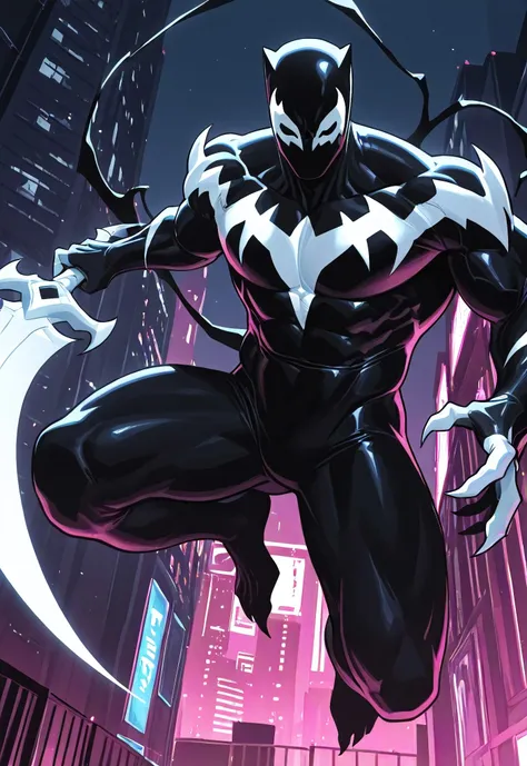 Black Panther "Venom" Symbiote (Marvel Venomverse Comics) [Illustrious/Pony]