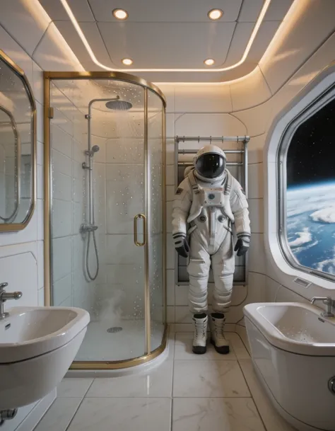 spacecraft interior bathroom illu