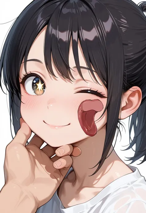 pov hands and disembodied tongue