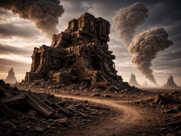 Vast post-apocalyptic wasteland