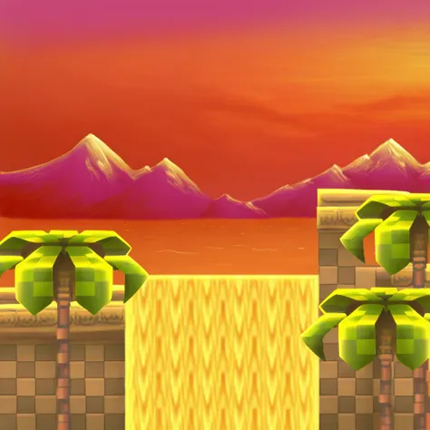 Sunset Hill Zone Background (Sonic Advance 3)