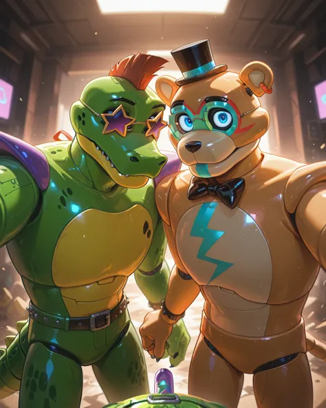 Gregory - Glamrock Freddy - Montgomery Gator - Five Nights at Freddy's Security Breach