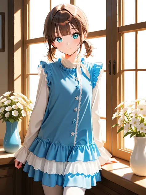 Cute blue layered short dress