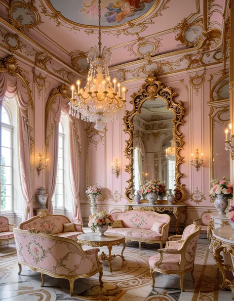 Rococo palace interior