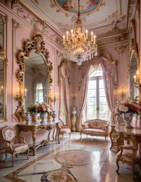 Rococo palace interior pony