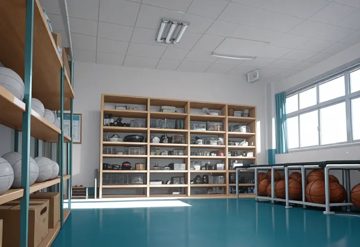 School Gym Storage Room (Background) (Illustrious) (AD)