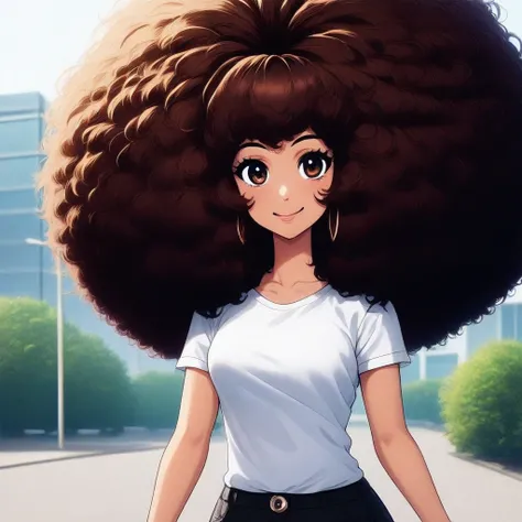 Giant afro hair