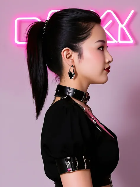 Black Punk Skirt Set - Pony