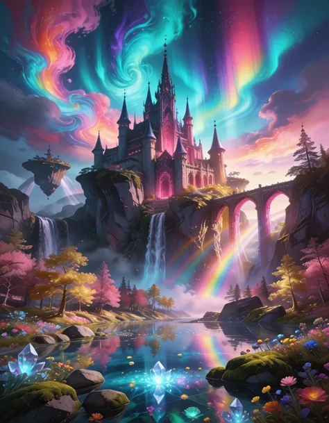 Epic fantasy castle pony